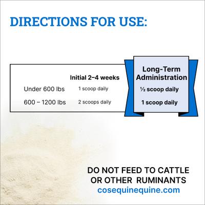 Show full view: Nutramax Cosequin ASU Plus Hyaluronic Acid & Green Tea Extract Joint Health Powder Horse Supplement, 1050-g slide 4 of 10