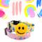 Show in main carousel: Mimi Green Smiley Face Dog Collar Accessory, Yellow, Medium slide 5 of 6