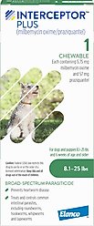 Interceptor Plus Chew for Dogs, 8.1-25 lbs, (Green Box), 1 Chew (1-mo. supply)