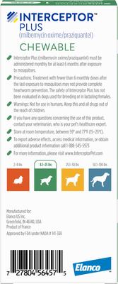 Show full view: Interceptor Plus Chew for Dogs, 8.1-25 lbs, (Green Box), 1 Chew (1-mo. supply) slide 2 of 11