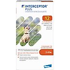 Interceptor Plus Chew for Dogs, 2-8 lbs, (Orange Box), 12 Chews (12-mos. supply)