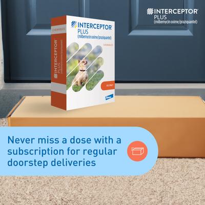 Show full view: Interceptor Plus Chew for Dogs, 2-8 lbs, (Orange Box), 6 Chews (6-mos. supply) slide 8 of 11