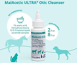 MalAcetic ULTRA Otic Cleanser for Dogs, Cats & Horses, 2-oz bottle slide 2 of 7