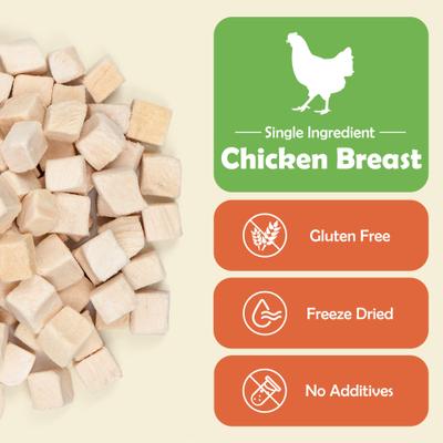 Show full view: MON2SUN Single Ingredient Chicken Freeze-Dried Dog & Cat Treats, 6-oz jar slide 4 of 11