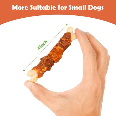 Show full view: MON2SUN Double Flavor Chicken & Duck Wrapped Calcium Bones 4-inch Dog Chew Treats, 30 count slide 5 of 12