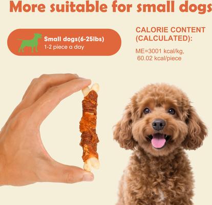 Show full view: MON2SUN Double Flavor Chicken & Duck Wrapped Calcium Bones 4-inch Dog Chew Treats, 30 count slide 7 of 12