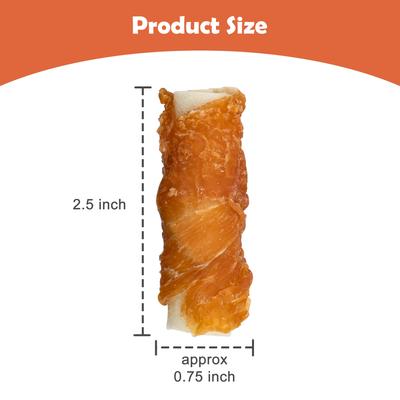 Show full view: MON2SUN Chicken Wrapped Rawhide Rolls 2.5-inch Dog Treats, 32 count slide 5 of 12