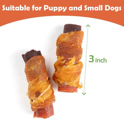 Show full view: MON2SUN Triple Flavor Chicken Wrapped Duck & Beef Rolls 3-inch Rawhide-Free Dog Treats, 10 count slide 5 of 12