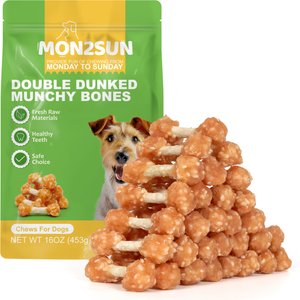 MON2SUN Chicken Dumbbells with Rice 2.5-inch Dog Treats, 30 count