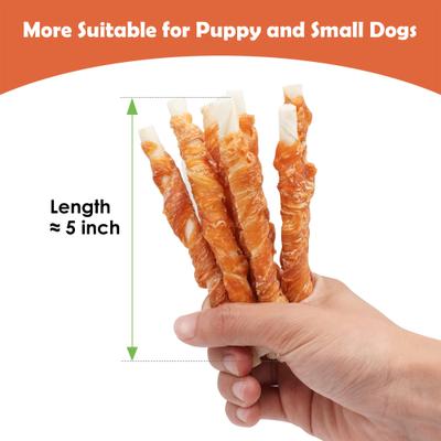 Show full view: MON2SUN Rawhide Twist Chicken Hide Sticks 5-inch Dog Treats, 40 count slide 5 of 10