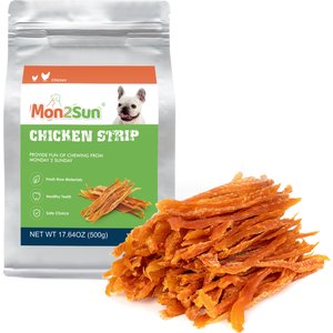 MON2SUN Chicken Jerky Strips Dog Treats, 17.64-oz bag