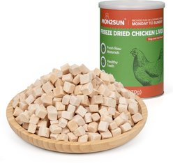 MON2SUN Single Ingredient Chicken Freeze-Dried Dog & Cat Treats, 6-oz jar
