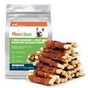 MON2SUN Double Flavor Chicken & Duck Wrapped Calcium Bones 4-inch Dog Chew Treats, 30 count