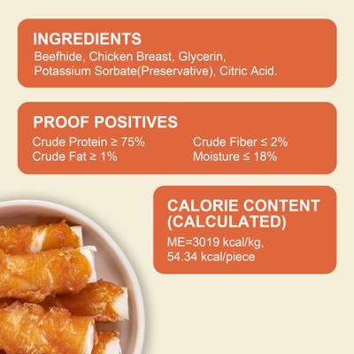 Show full view: MON2SUN Chicken Wrapped Rawhide Rolls 2.5-inch Dog Treats, 32 count slide 10 of 12