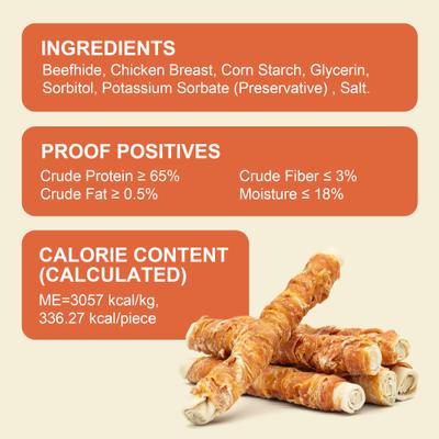 Show full view: MON2SUN Chicken Wrapped Rawhide Rolls 9-inch Dog Chew Treats, 10 count slide 10 of 12