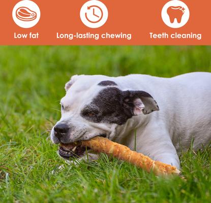 Show full view: MON2SUN Chicken Wrapped Rawhide Rolls 9-inch Dog Chew Treats, 10 count slide 6 of 12