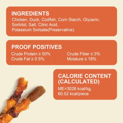 Show full view: MON2SUN Triple Flavor Chicken Liver Duck & Chicken Wrapped Rawhide Sticks 6-inch Dog Treats, 20 count slide 9 of 11