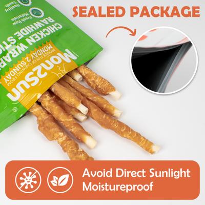 Show full view: MON2SUN Rawhide Twist Chicken Hide Sticks 5-inch Dog Treats, 40 count slide 7 of 10