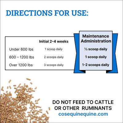 Show full view: Nutramax Cosequin Pellets with Glucosamine & Chondroitin ASU Joint Health Supplement for Horses, 1420 Grams slide 4 of 10