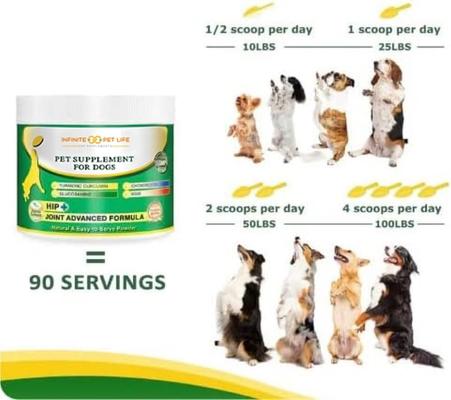 Show full view: Infinite Pet Life All-Natural Hip & Joint Powder Dog Supplement, 90 servings slide 8 of 10