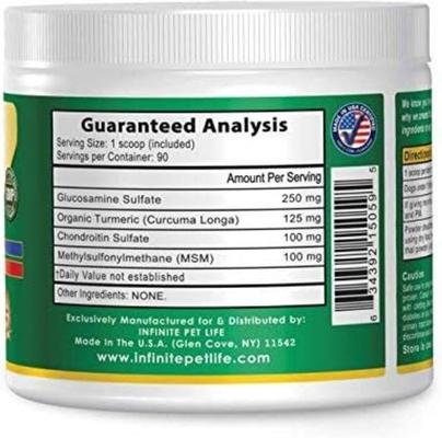 Show full view: Infinite Pet Life All-Natural Hip & Joint Powder Dog Supplement, 90 servings slide 4 of 10