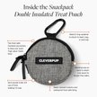 Show in main carousel: Cleverpup Snackpack Double Insulated Dog Treat Pouch, Heather Grey slide 3 of 9