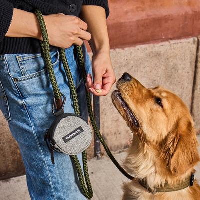 Show full view: Cleverpup Snackpack Double Insulated Dog Treat Pouch, Heather Grey slide 2 of 10