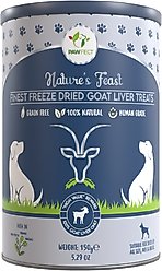 Pawfect Nature's Feast Goat Liver Grain-Free All Natural Freeze-Dried Dog Training Treat, 5.29-oz canister