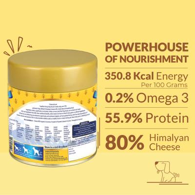 Show full view: Pawfect All natural Grain-Free Cheese Biscuits with Banana, Peanut butter & Eggs Crunchy Dog Training Treats, 3.53-oz tin slide 3 of 8