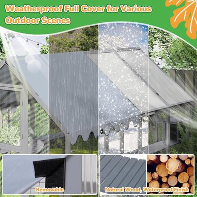 Show full view: Coziwow Outdoor Walk-in Catio Cat Exercise Pen, Grey slide 5 of 12