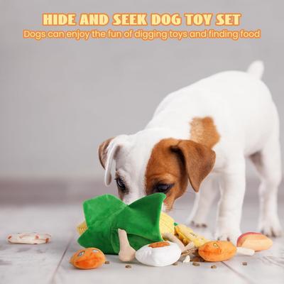 Show full view: Nocciola 7-in-1 Mr.CORNelius Squeaky Plush Dog Toy slide 4 of 7