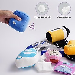 Nocciola Retro Tech Plush Dog Toy Set, 7 count slide 2 of 7