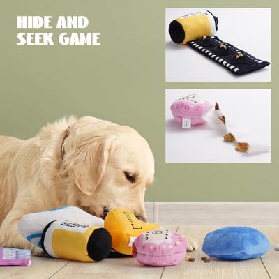 Show full view: Nocciola Retro Tech Plush Dog Toy Set, 7 count slide 4 of 7
