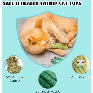 Pawsible Cactus Cat Toy Set with Catnip, 5 count