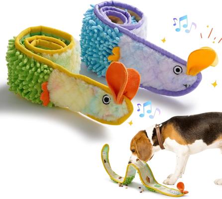 Show full view: Nocciola Eel Flat Stuffing-Free Plush Dog Toys, 2 count slide 1 of 7