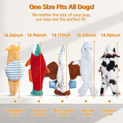 Show full view: Nocciola Nature's Call Crinkle Plush Dog Toys, 5 count slide 7 of 9