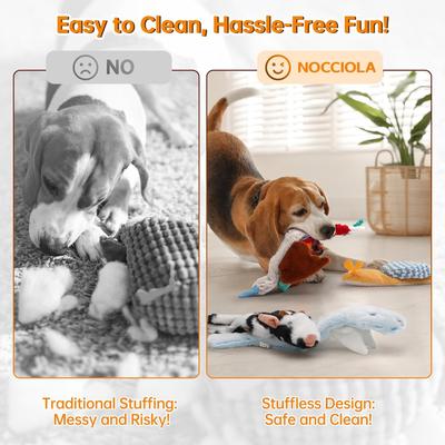 Show full view: Nocciola Nature's Call Crinkle Plush Dog Toys, 5 count slide 6 of 9