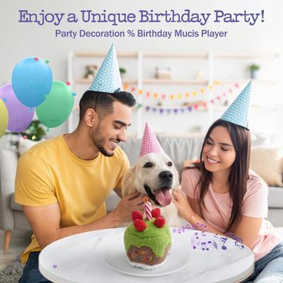 Show full view: Nocciola Matcha Strawberry Birthday Cake Plush Dog Toy slide 3 of 9