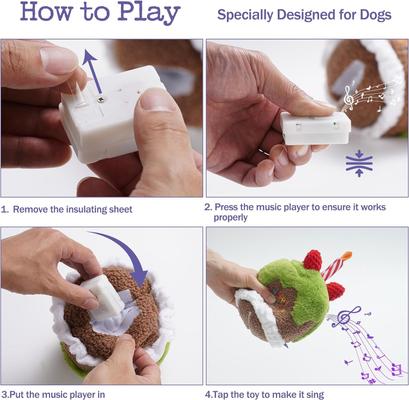 Show full view: Nocciola Matcha Strawberry Birthday Cake Plush Dog Toy slide 6 of 9