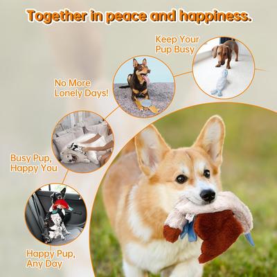 Show full view: Nocciola Nature's Call Crinkle Plush Dog Toys, 5 count slide 8 of 9