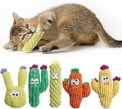 Pawsible Cactus Cat Toy Set with Catnip, 5 count