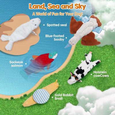 Show full view: Nocciola Nature's Call Crinkle Plush Dog Toys, 5 count slide 3 of 9