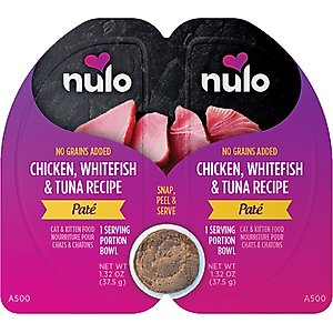 Nulo Chicken, Whitefish, & Tuna Recipe Grain-Free Pate Wet Cat & Kitten Food, 2.64-oz cup, case of 10 twinpack