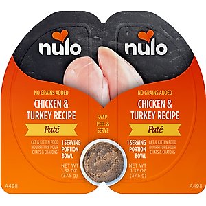 Nulo Chicken & Turkey Recipe Grain-Free Pate Wet Cat & Kitten Food, 2.64-oz cup, case of 10 twinpack