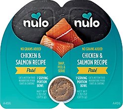 Nulo Chicken & Salmon Recipe Grain-Free Pate Wet Cat & Kitten Food, 2.64-oz cup, case of 10 twinpack