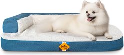 LaiFug Two-Sided Orthopedic Dog Bed, Blue, Medium