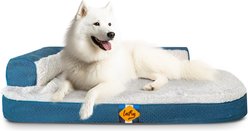 LaiFug Two-Sided Orthopedic Dog Bed, Blue, Large