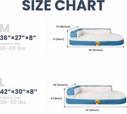 LaiFug Two-Sided Orthopedic Dog Bed, Blue, Medium slide 2 of 5
