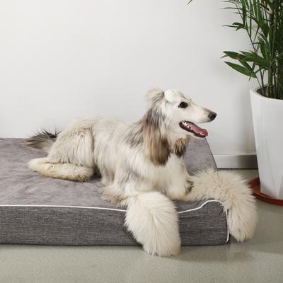 Show full view: LaiFug Double Pillow Dog Bed, Grey, Jumbo slide 8 of 10