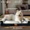 Show in main carousel: LaiFug Three-Sided Orthopedic Dog Bed, Black & Gray, Medium slide 4 of 5